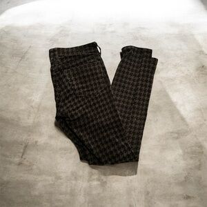 Houndstooth Black & Gray Corduroy Kut from the Kloth Diana Skinny Size 6